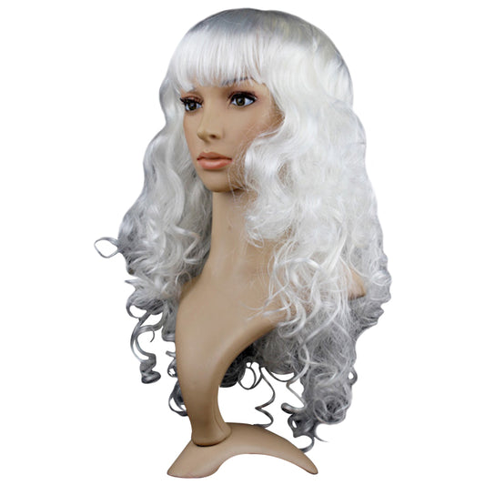 Curly White Party Wig