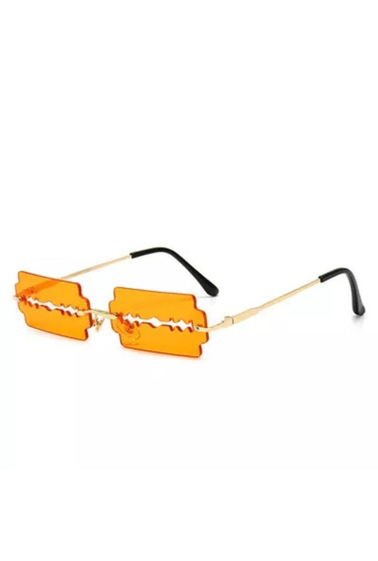 Yellow Razor Blades Fashion Glasses