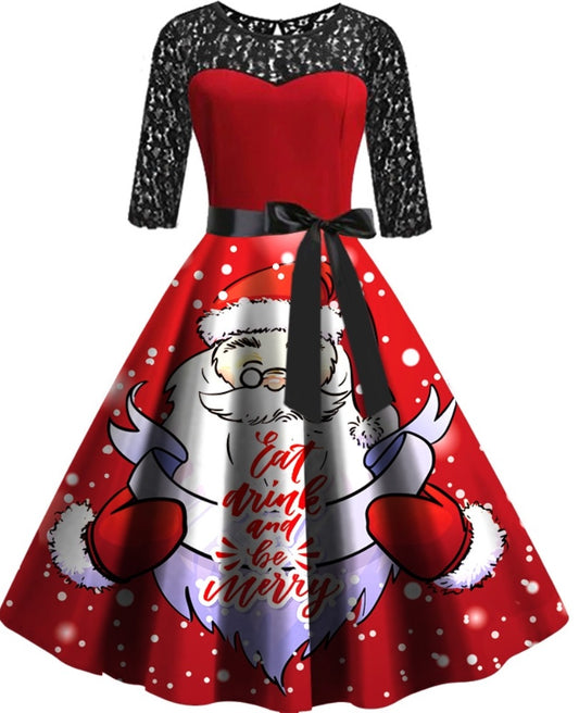Eat, Drink and Be Merry Vintage Dress