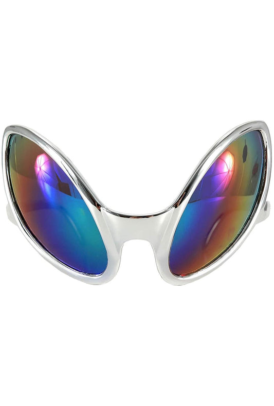 Out of This World Silver Alien Glasses