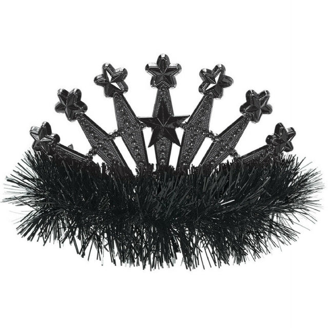 Black Tiara With Tinsel