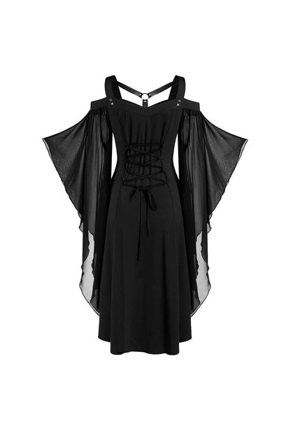 Black Gothic Dress with Harness