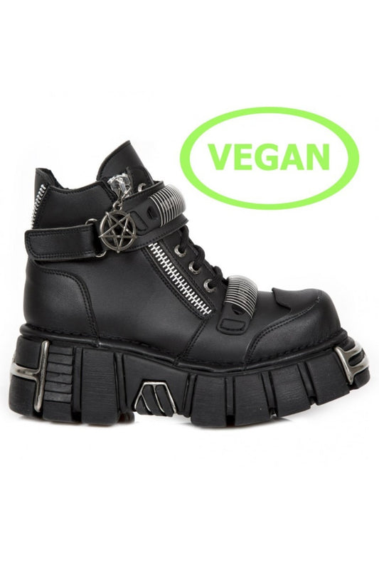 PRE-ORDER M.1065-V1 New Rock Vegan Platform Boots