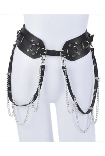 Black Strap and Chain Belt