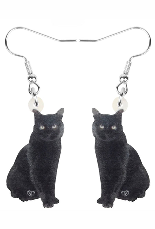 Black Cat Earrings