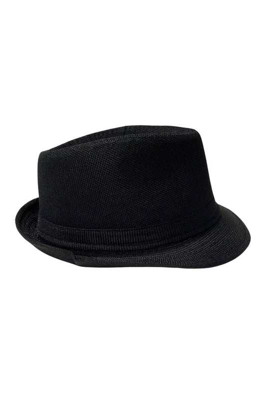 Black Trilby Hat With Black Band