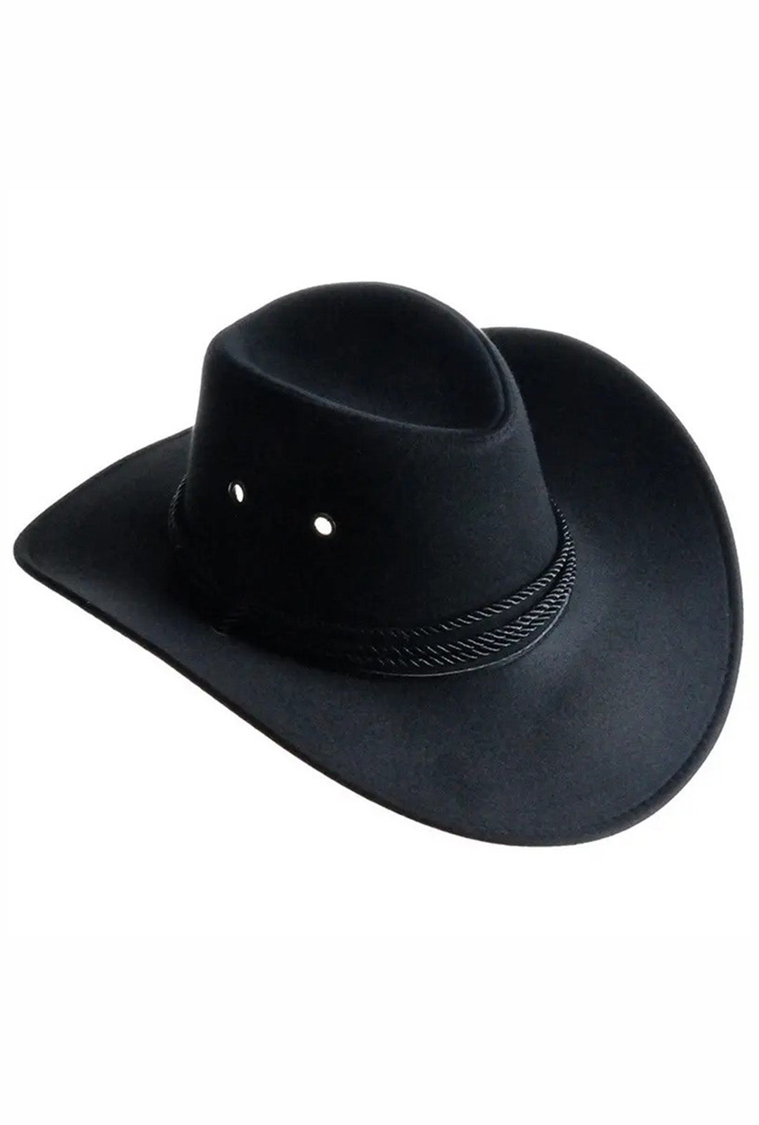 Black Cowboy Hat with Cord Band Perth | Hurly-Burly