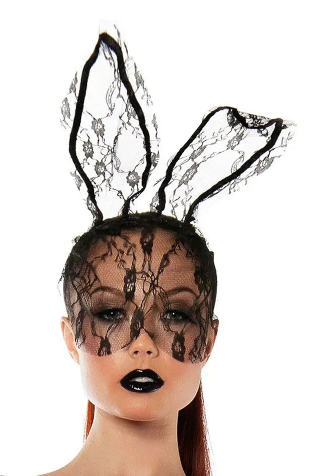 Wicked Fun Black Fabric Bunny Rabbit Ears Headband – Wire Alice Band, Fancy Dress UK