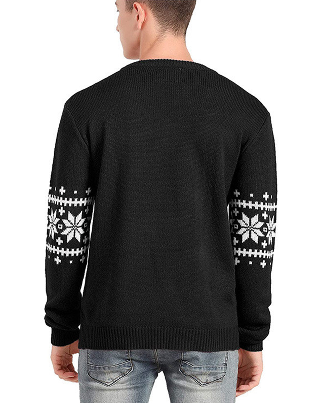 Deluxe Black Rudolph the Reindeer Sweater