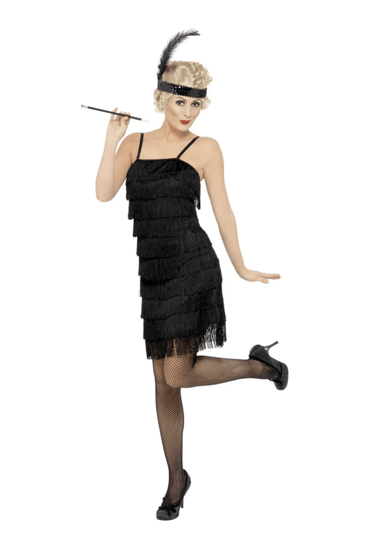 1920's Black Fringe Flapper Costume