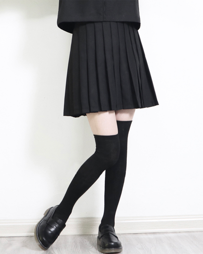 Black Short School Skirt