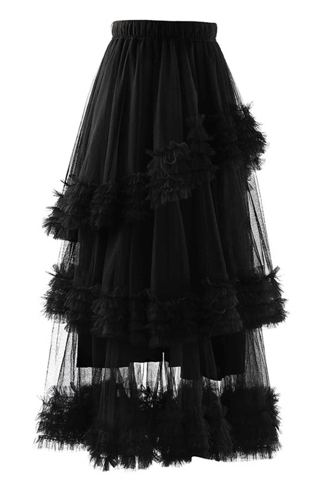 Black Tiered Tulle Long Skirt Perth | Hurly-Burly
