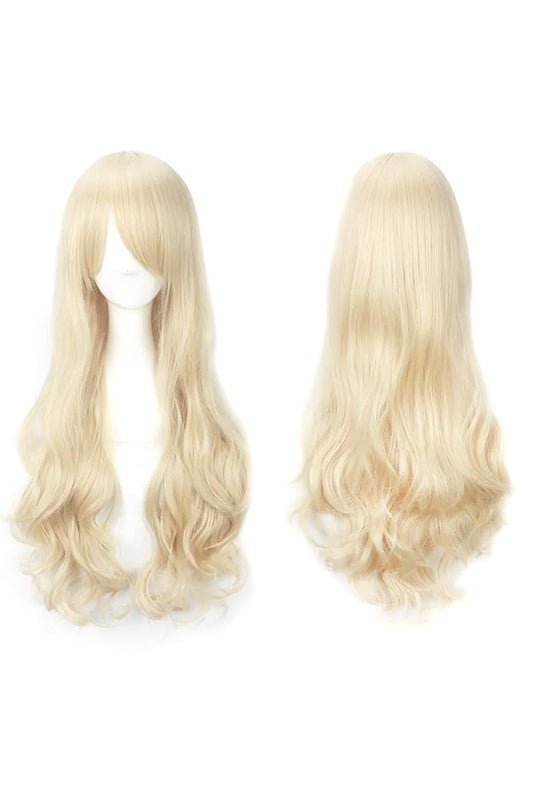 Light Blonde Long Curly Cosplay Wig