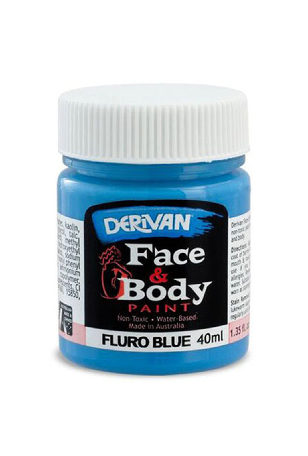 Derivan Face & Body Paint - Fluro Blue