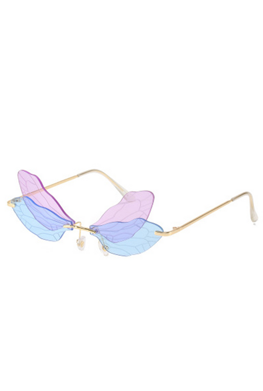 Purple and Blue Fashion Wings Glasses