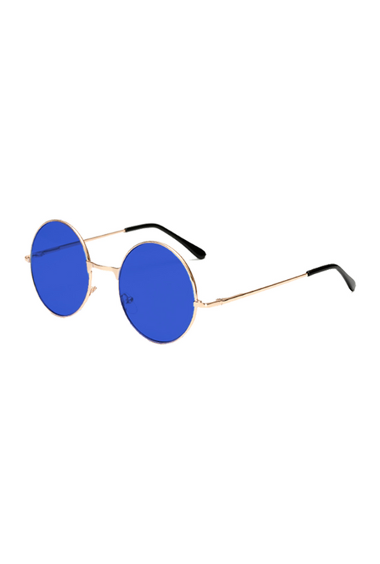 Large Blue Round Hippie Glasses