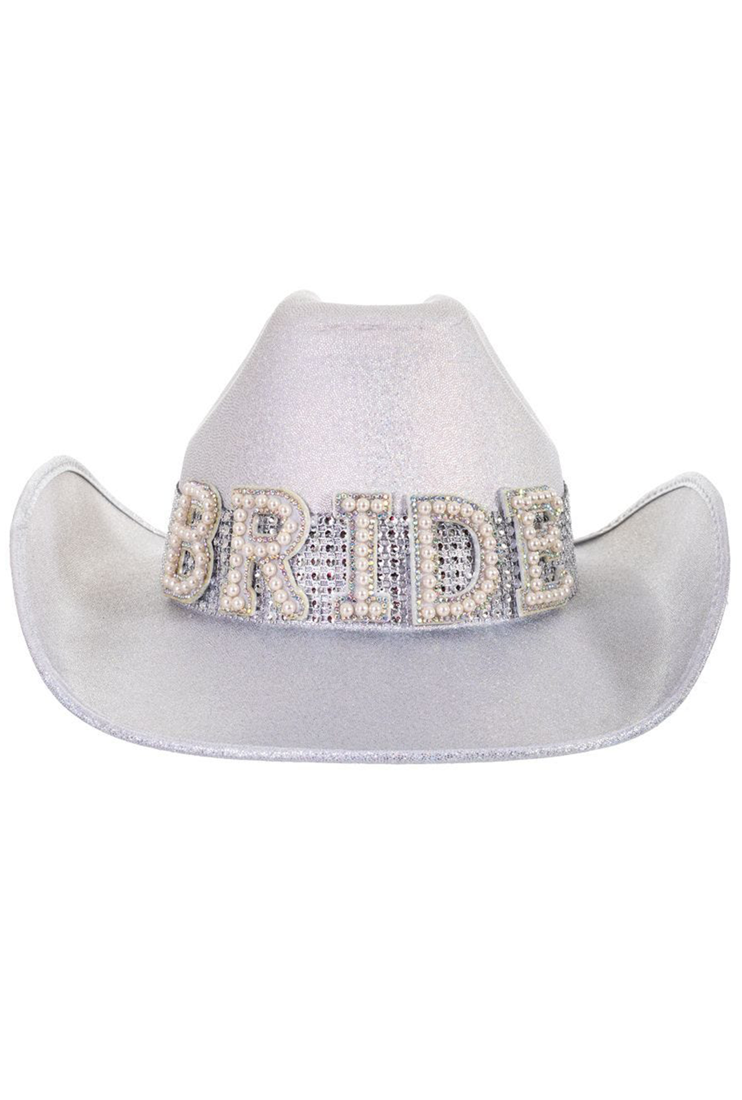 Shimmer Silver Bride Cowboy Hat