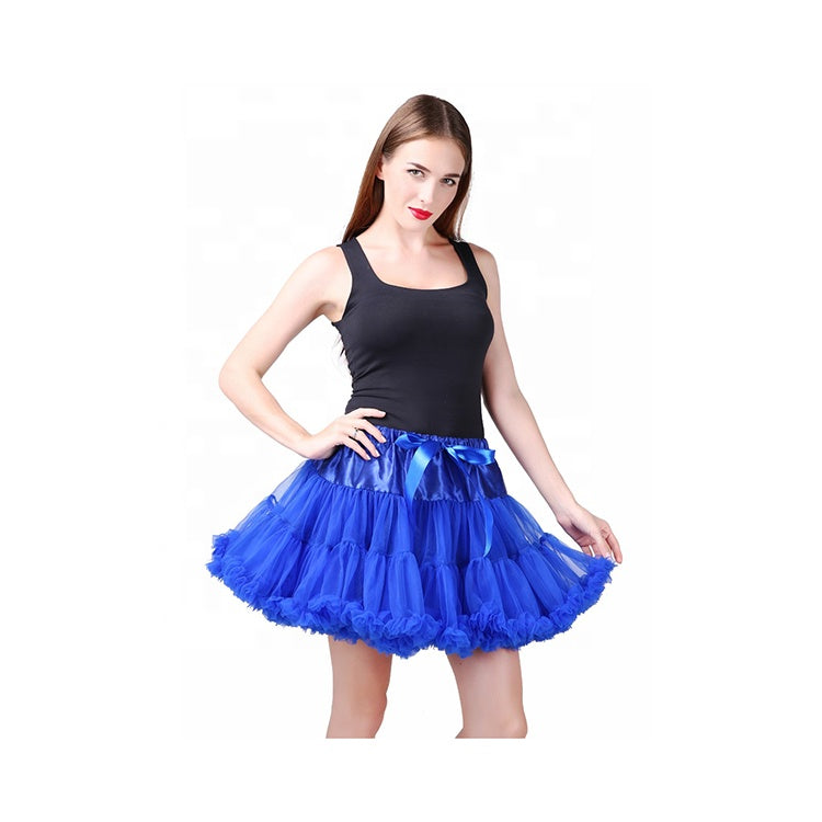 Deluxe Two Tiered Royal Blue Petticoat