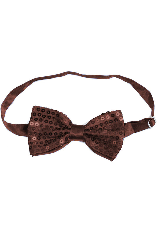Brown Sequined Bowtie