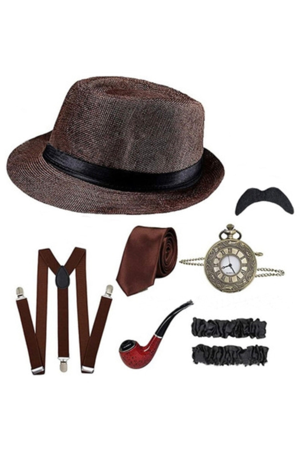 Men’s Brown Gatsby Accessory Kit