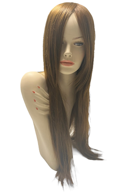 Deluxe Long Straight Mid Brown Wig