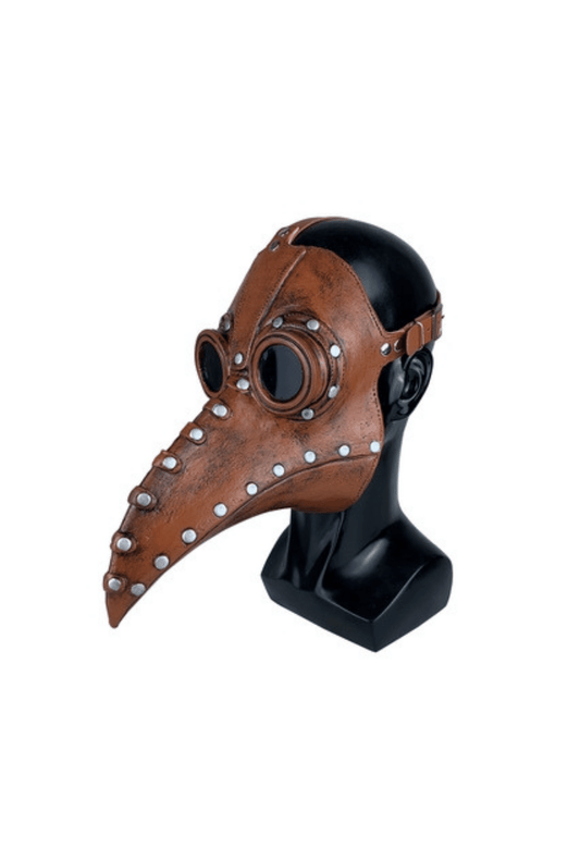 Brown Latex Plague Doctor Mask