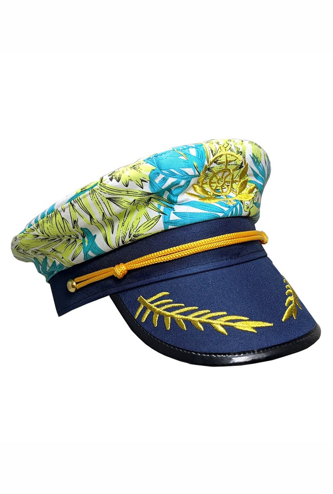 Hawaii White Tropical Captain Hat