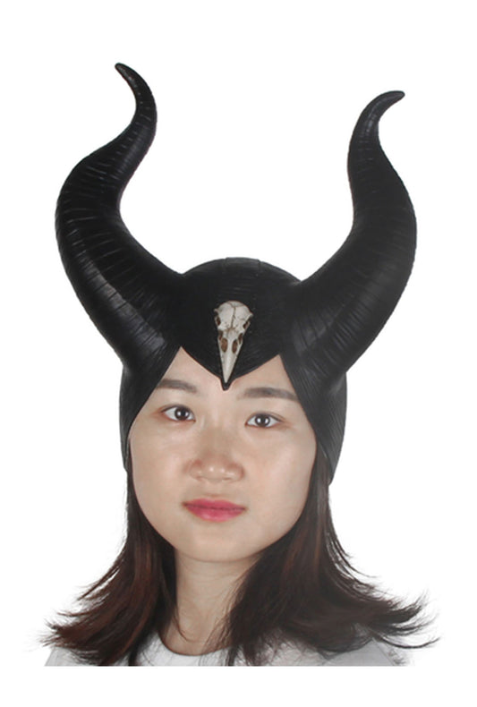 Latex Maleficent Horns with Skull