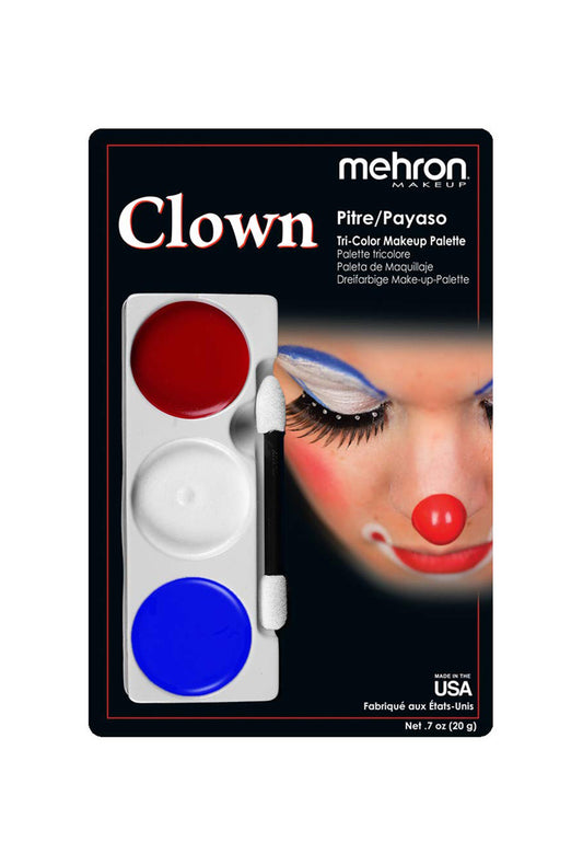 Tri-Colour Makeup Palette: Clown