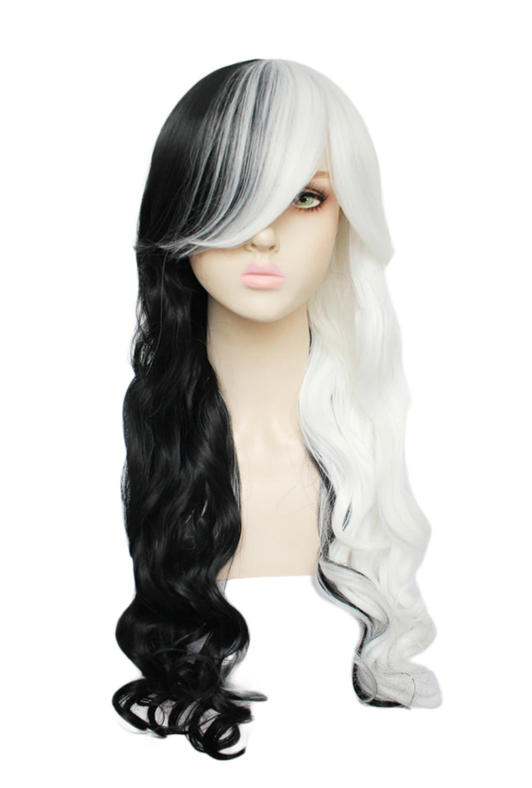 Long Curly Cruella De Vil Wig