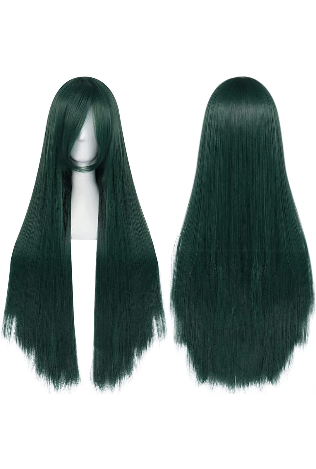 Dark Green Long Straight Cosplay Wig