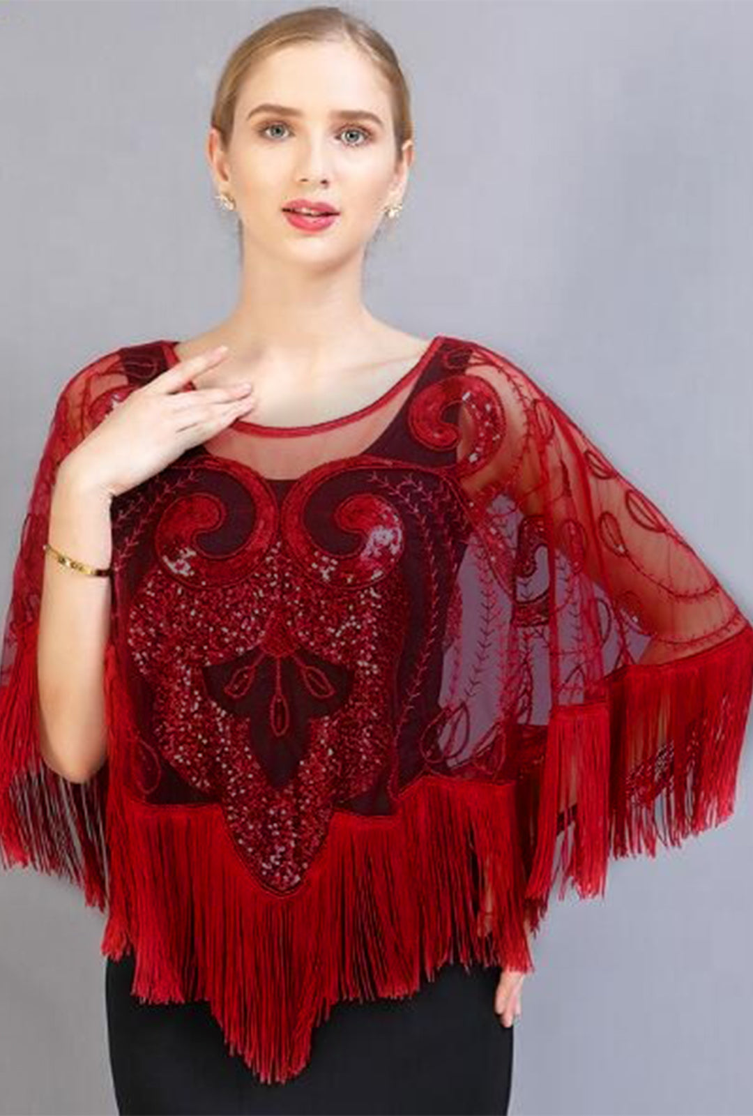 Fancy Flapper Wine Red Shawl Cape Perth | Hurly Burly – Hurly-Burly