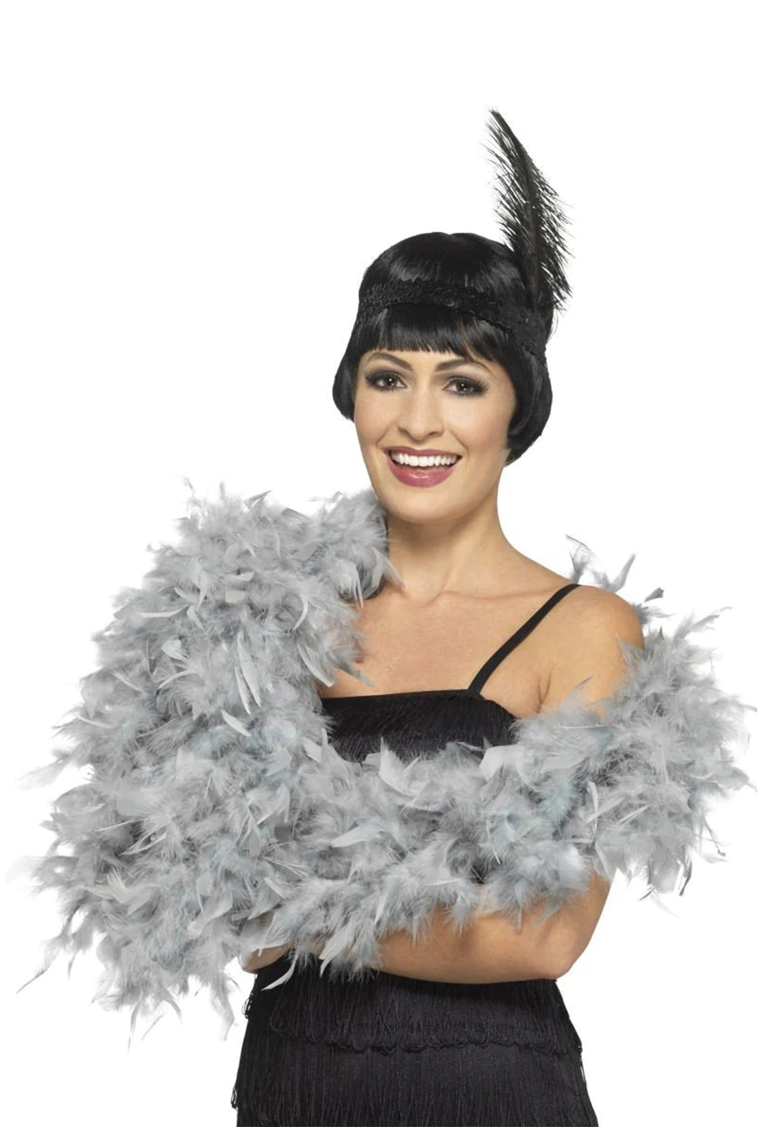 Deluxe Silver Feather Boa