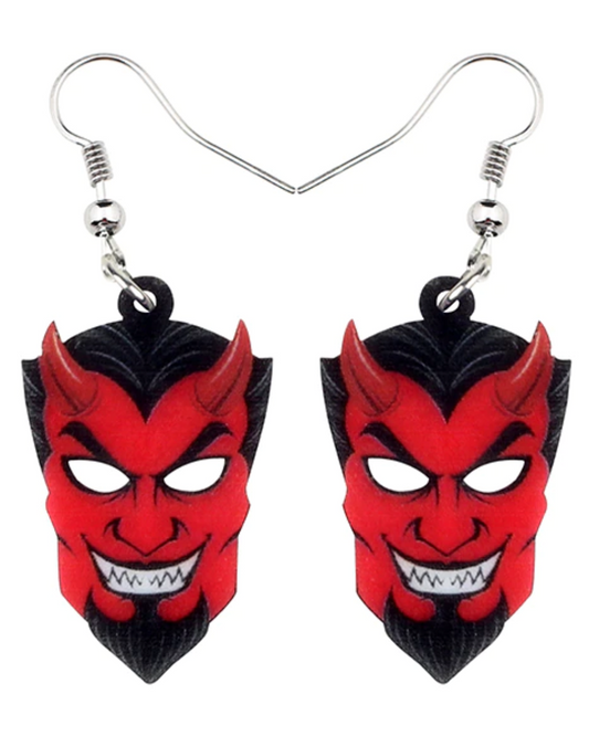 Red Devil Dangle Earrings