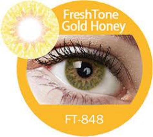 Freshtone Blends: Gold Honey Contact Lenses