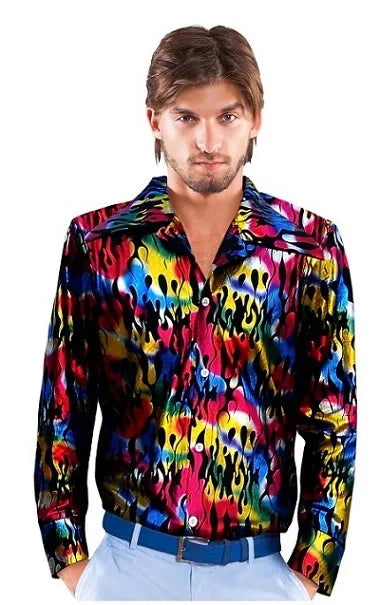 Men's Flame Disco Shirt
