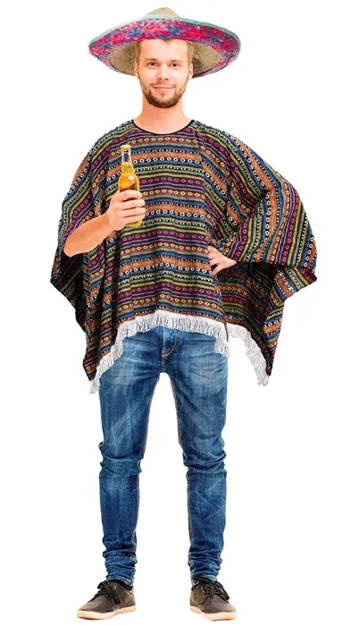 Men's Mexican Style Poncho