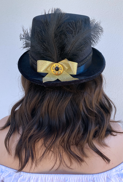 Steampunk Cogs and Gold Bow Hat (AAA)