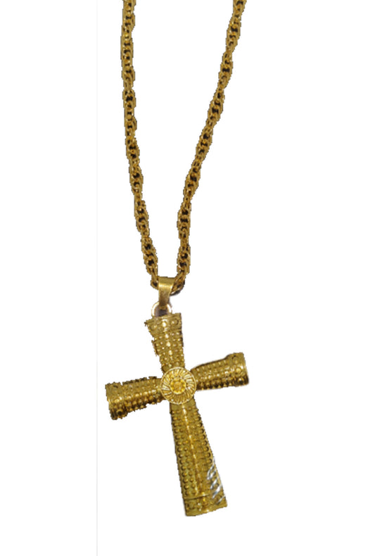 Gangster Gold Cross Necklace