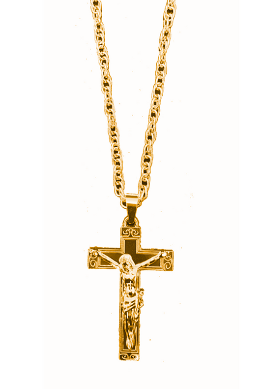 Gold Crucifix Cross Necklace