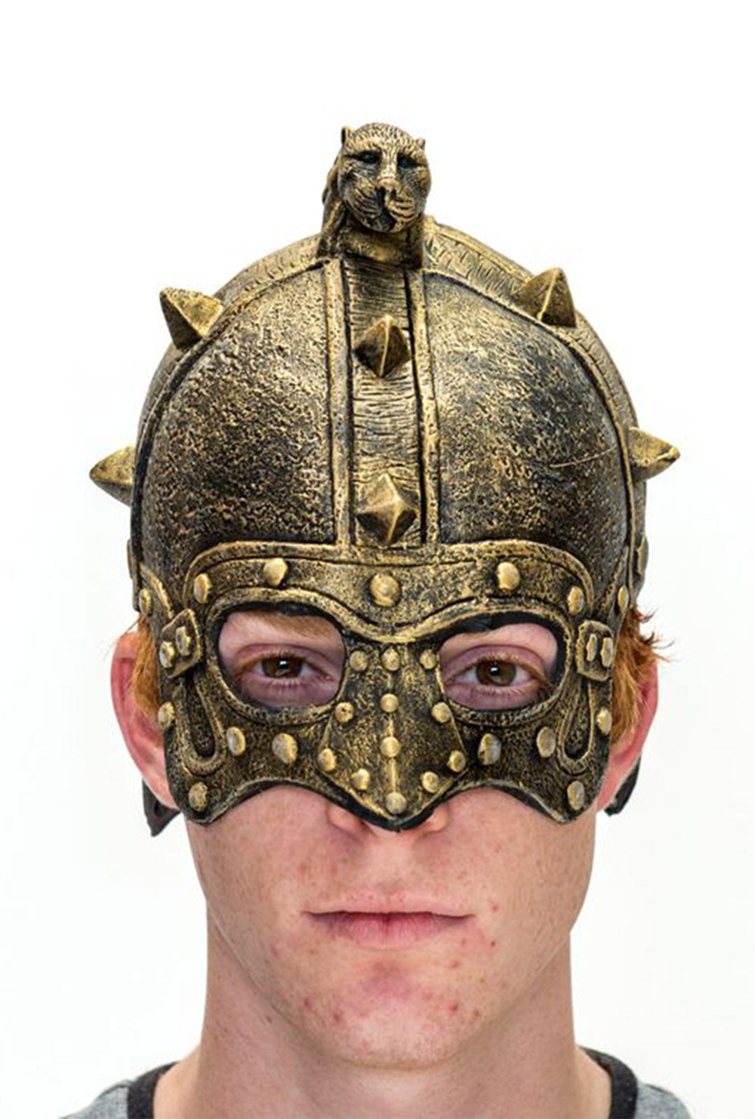 Golden Gladiator Helmet Mask
