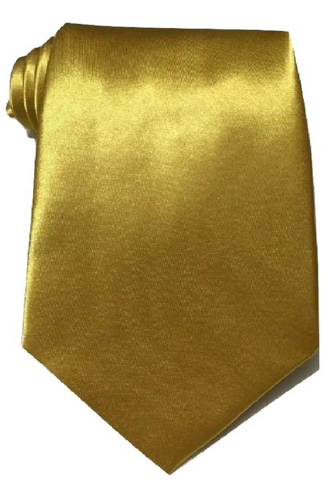 Gold Satin Skinny Neck Tie