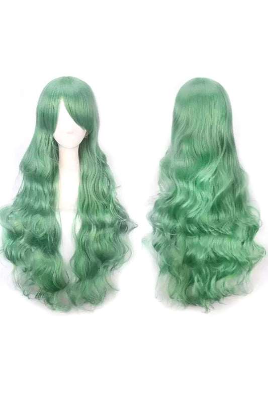 Dusty Green Long Curly Cosplay Wig