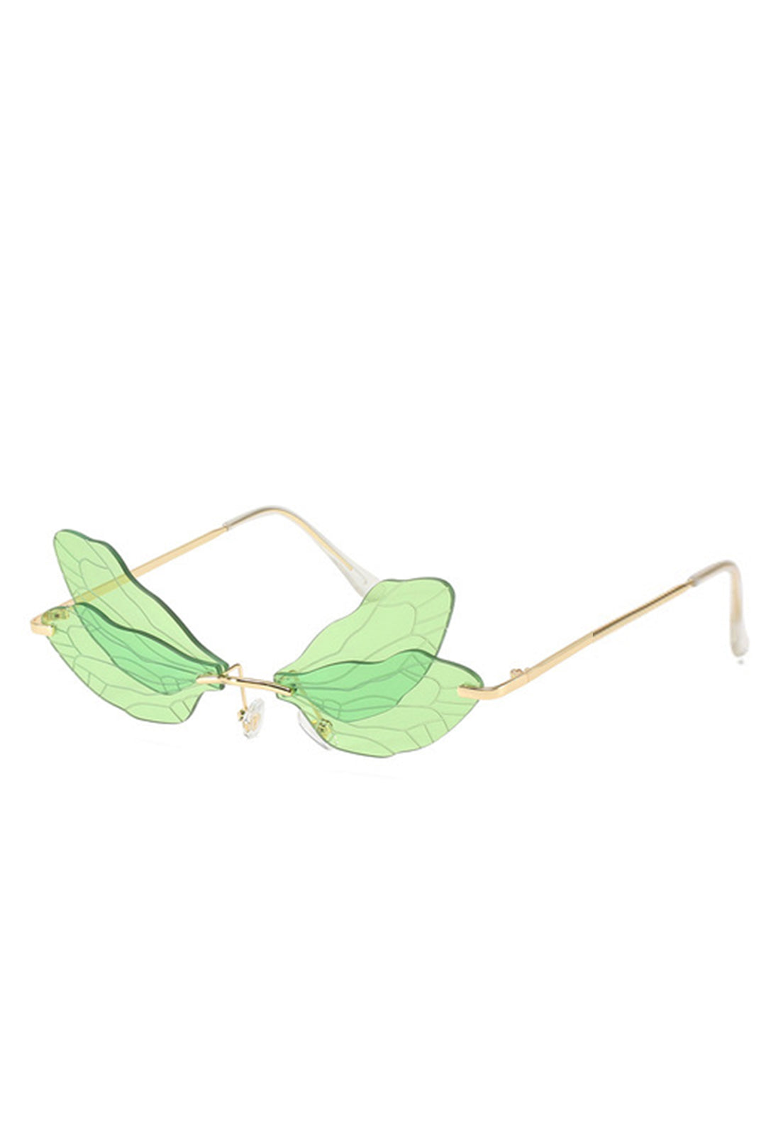 Green Fashion Wings Glasses