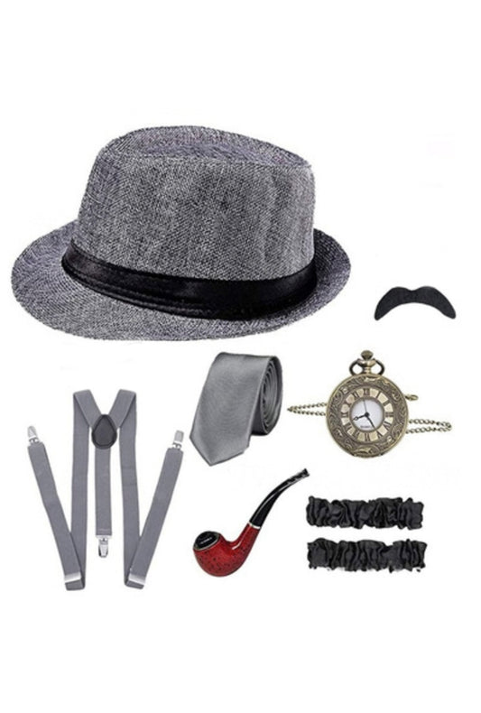 Men’s Grey Gatsby Accessory Kit