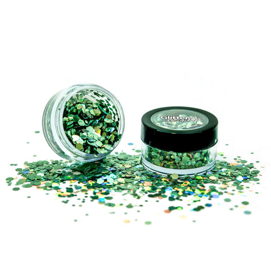 Holographic Chunky Glitter Blends -  Green Envy