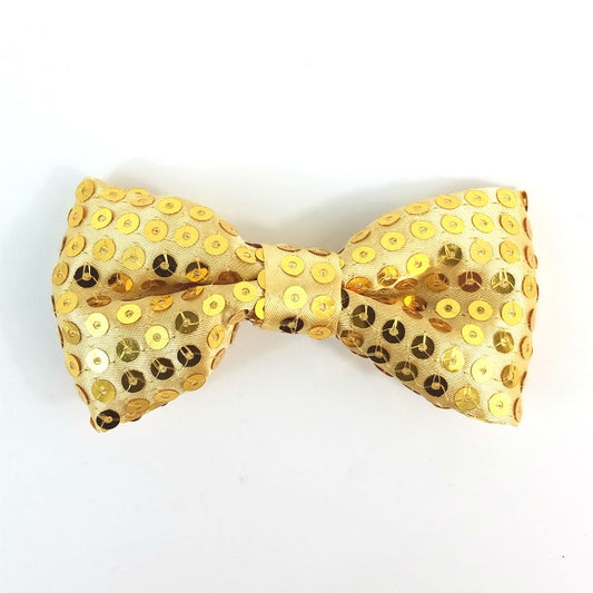 Yellow Gold Sequined Bowtie