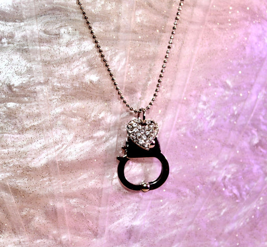 Silver Handcuff Necklace