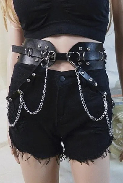 Black Strap and Chain Belt