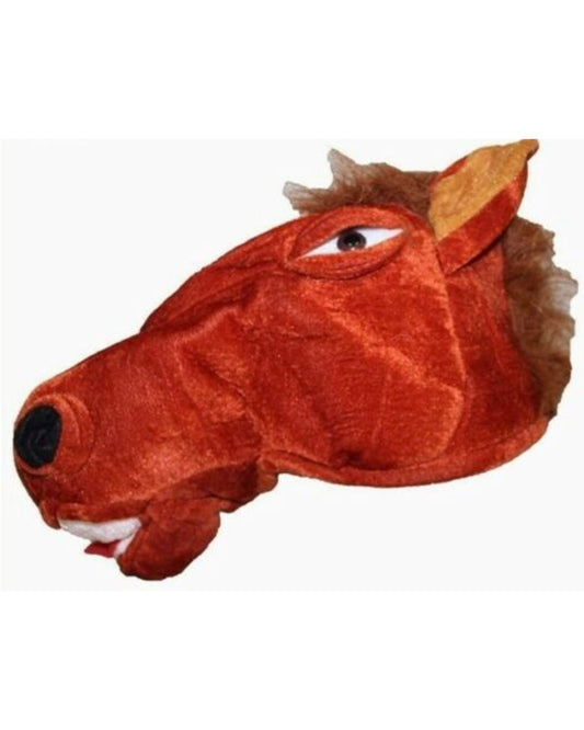 Plush Horse Hat with Brown Mane